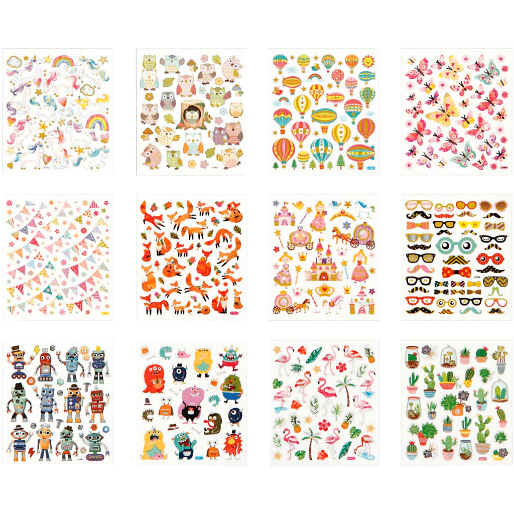 Creativ company sticker book, all year, sheet 15x16.5 cm, 12 sheets 1 piece