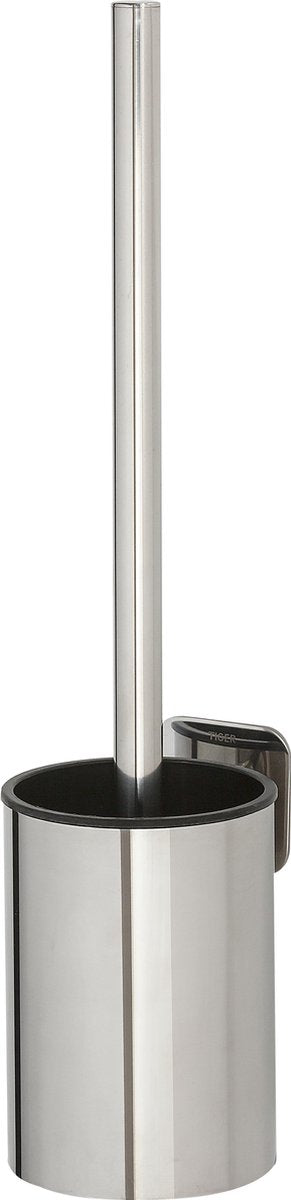 Tiger colar - escobillero con soporte para colgar - sin taladrar - cinta autoadhesiva 3m - acero inoxidable pulido