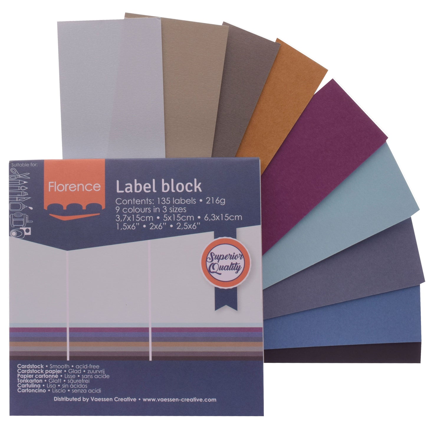 Firenze • blocco etichette 216g neutri 135x