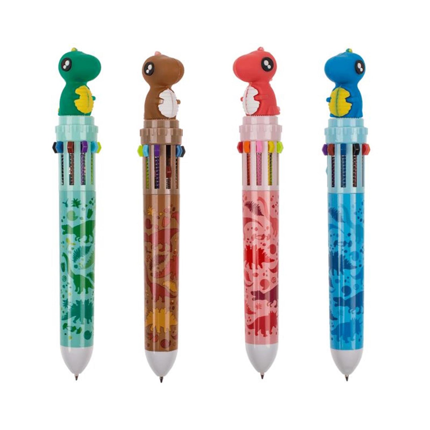 Out of the blue dino 10-kleuren balpen