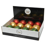 Decoris kerstballen mix 12st goud rood groen - afbeelding 1