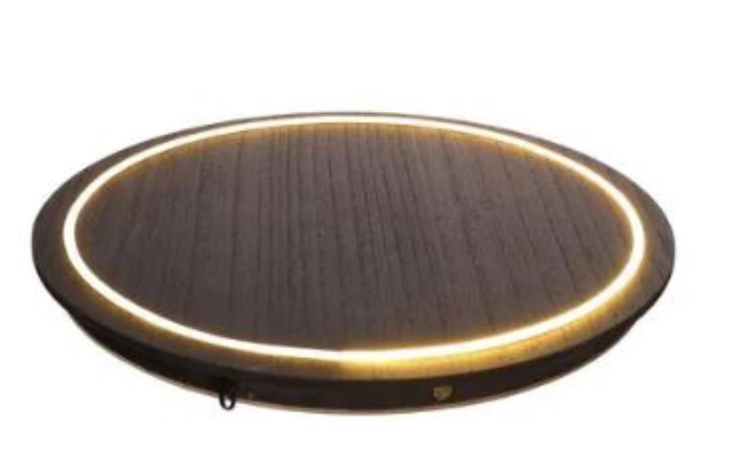 Ideas 4 estaciones plato de madera con luz de neón ã˜28x2,6 cm control táctil negro