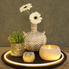 Ideas 4 estaciones plato de madera con luz de neón ã˜28x2,6 cm control táctil negro
