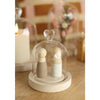 Ideas 4 seasons stolp hart met houten basis ø10xh13cm
