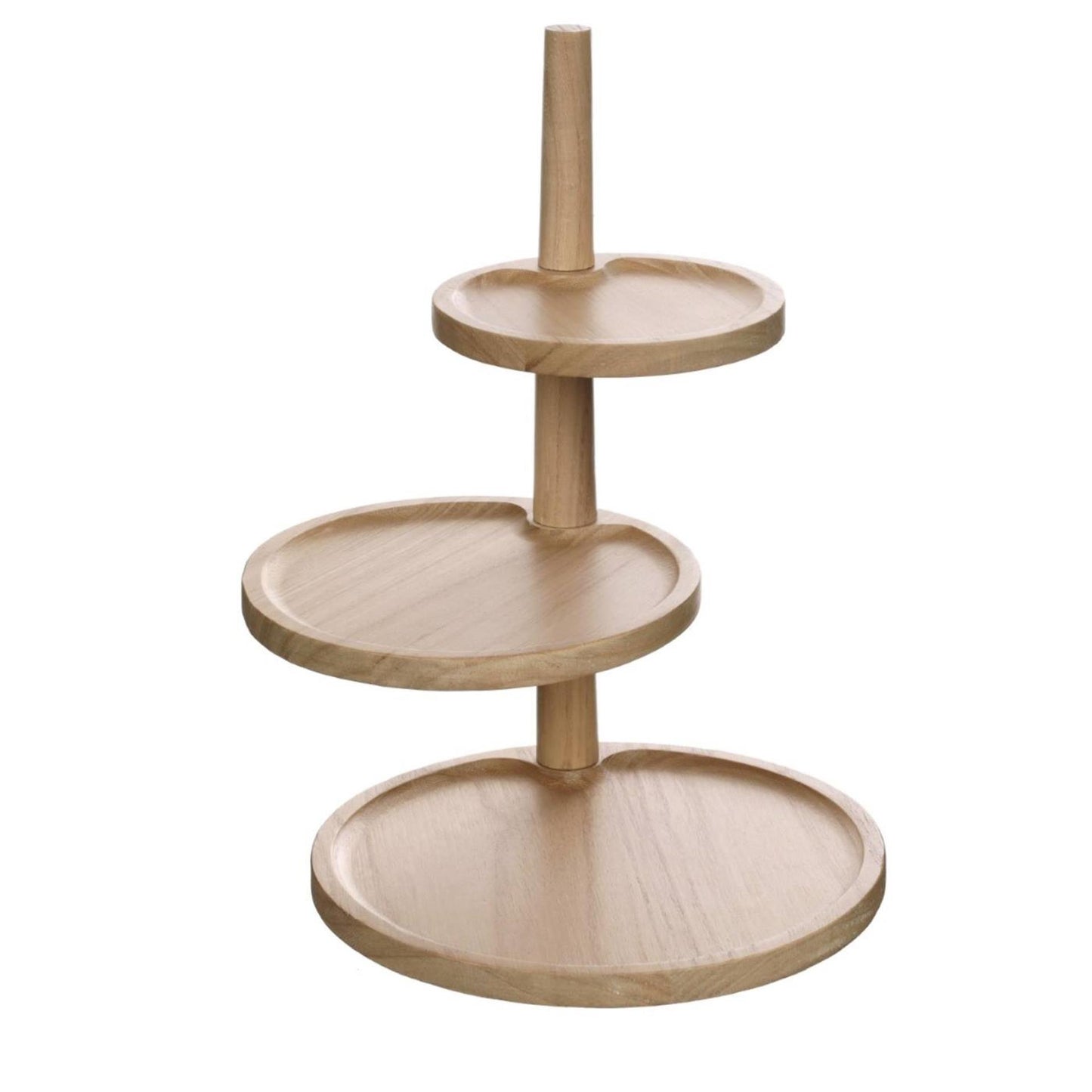 Ideas 4 stagioni etagere legno con 3 ripiani h37, dia 25,5 20,5 15,5 cm