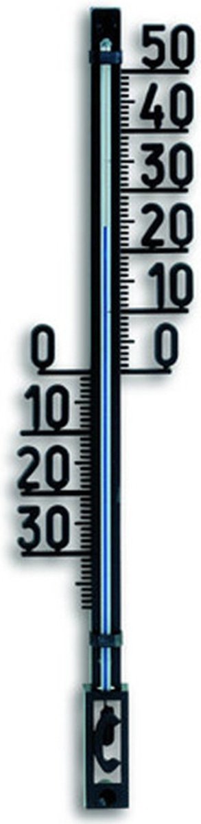Ubbink binnen buiten thermometer - kunststof - 4,5 x 28 cm - wandmontage
