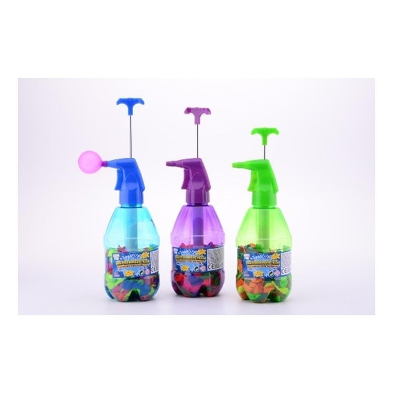 JOHNTOY Aqua Fun Waterballon Filler con 250 globos de agua de neón
