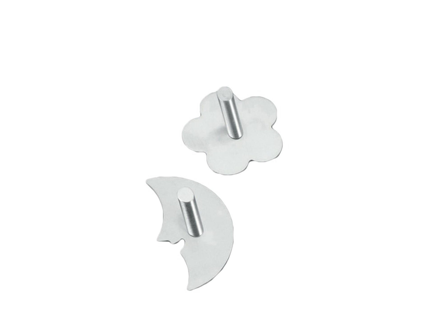 Gancho Metaltex autoadhesivo de acero inoxidable.