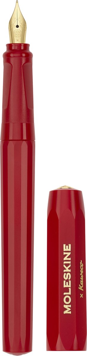 Moleskine x kaweco fountain pen, medium, red