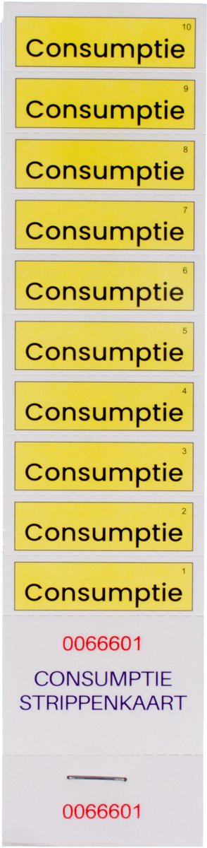 Kangaro consumptiebonnen - 5 x 21 cm - krimp a 5 blokken