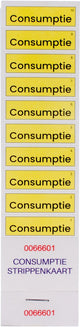 Kangaro consumptiebonnen - 5 x 21 cm - krimp a 5 blokken