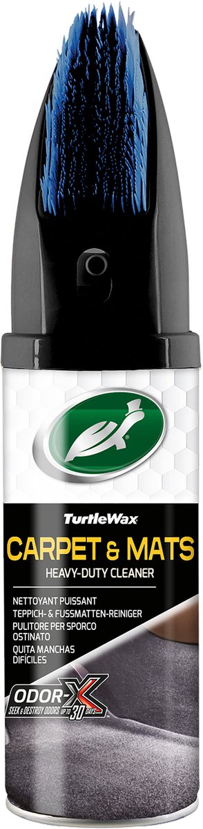 Turtle Wax power out alfombras tapetes - limpiador interior de tapizados - elimina manchas rebeldes - fórmula de secado rápido - con tecnología odor-x - elimina olores - hasta 30 días - 400ml