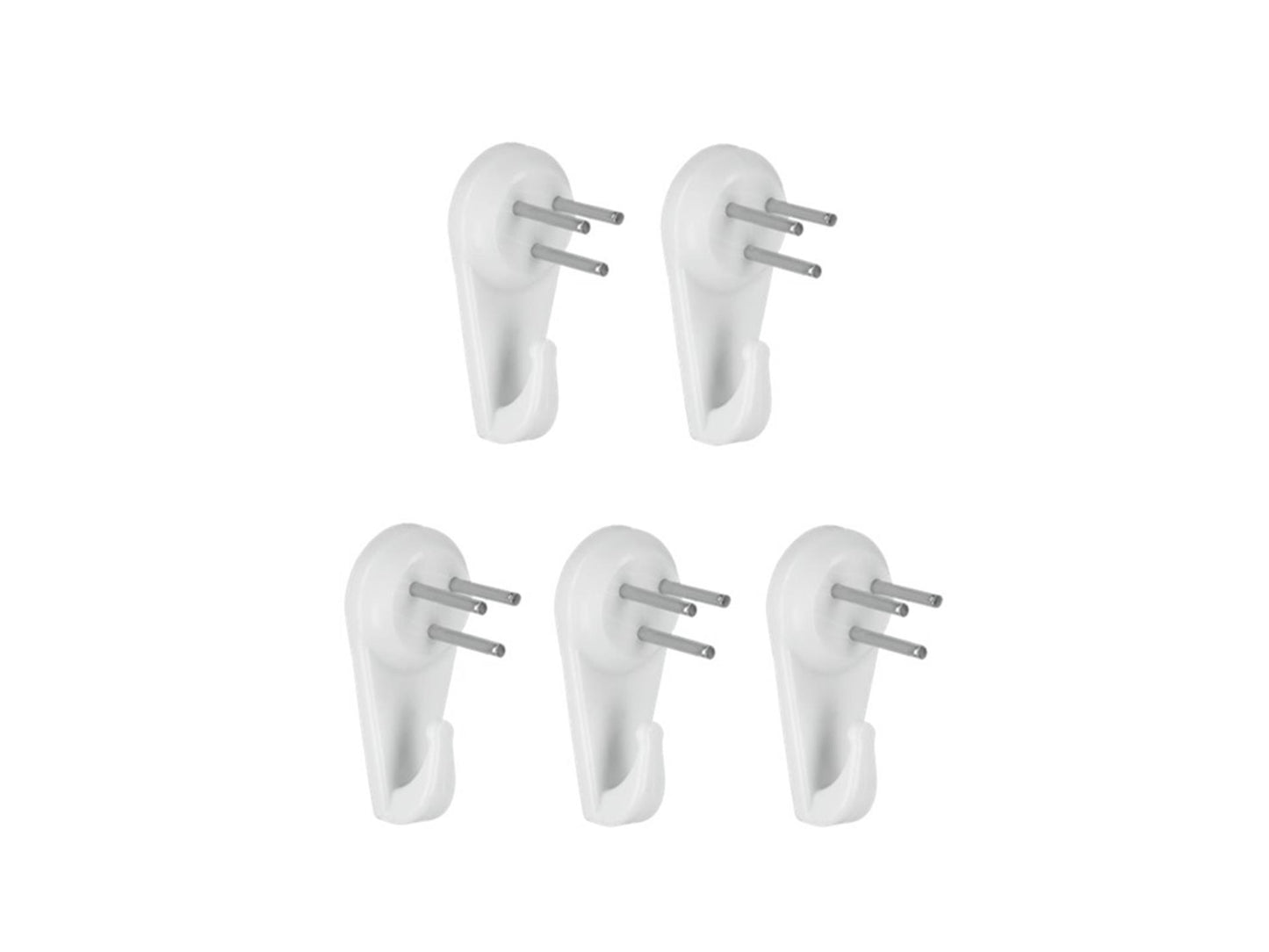 Gancho metaltex con clavos 5 piezas