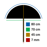 Falcon Eyes Flitsparaplu UR-32SB1 Silver Black 80 cm - afbeelding 2