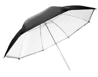 Falcon Eyes FlitsParaplu Urn-T86TSB1 White Diffuse + Copertura nera d'argento 216 cm