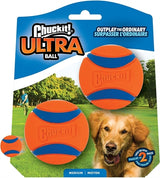 Chuckit! ultra ball - hondenbal - rubber - drijvend - maat m - 6 cm - oranje - 2 stuks - afbeelding 1