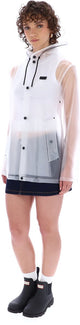 Hunter izzy pu hooded jacket clear matte - size m