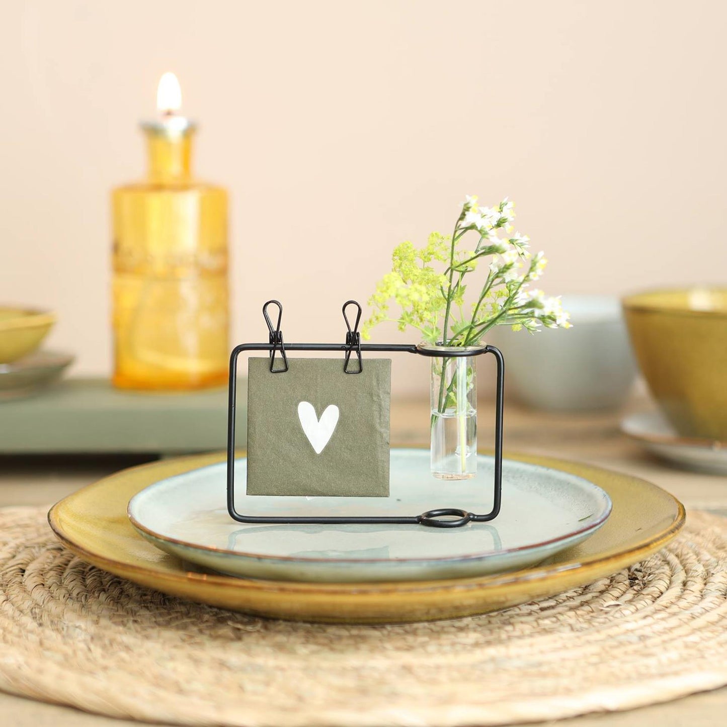 Idee 4 stagioni standard con clip e vaso ''grazie'' con tubo 12x2,5x8cm