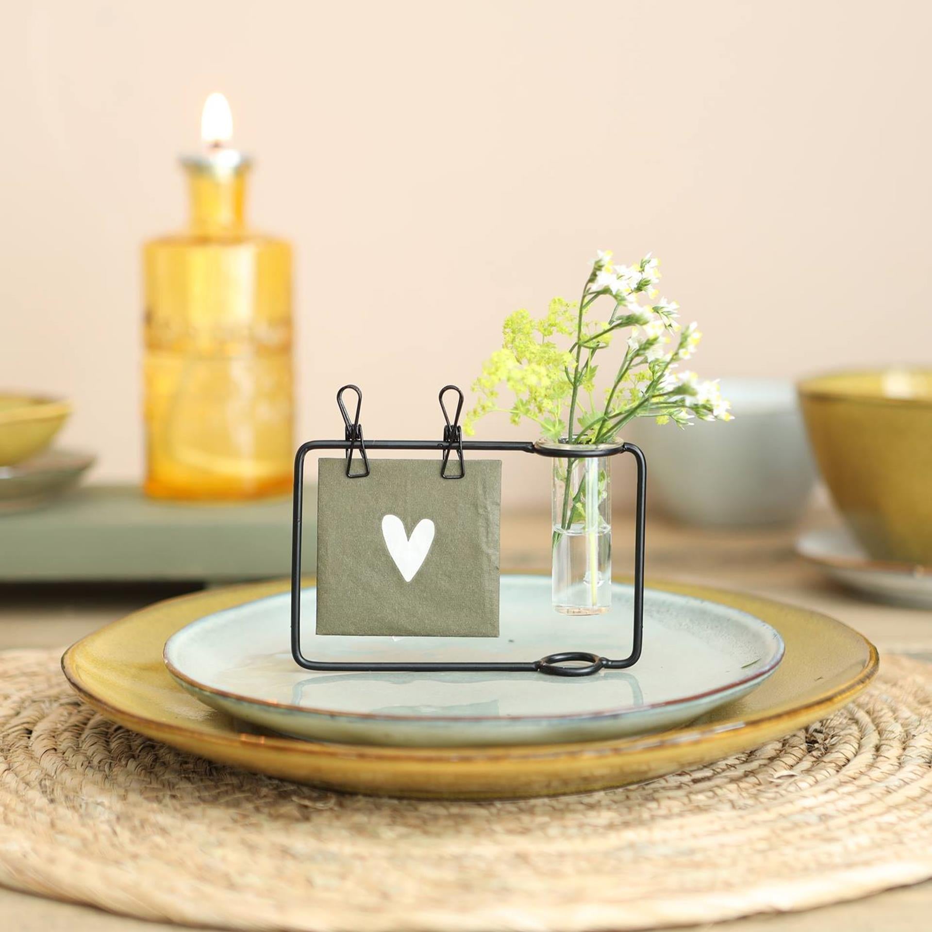 Idee 4 stagioni standard con clip e vaso ''grazie'' con tubo 12x2,5x8cm