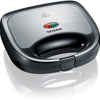 Severin tosti apparaat sandwichtoaster 600w geborsteld rvs-zwart