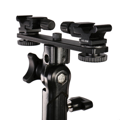 Falcon Eyes Twin Mount inclinando + 2 x zapato flash CLD-14a