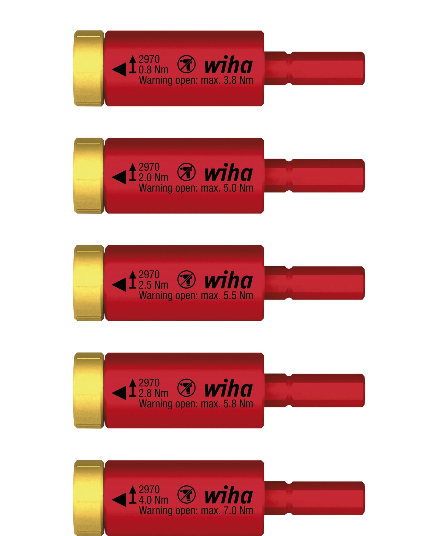 Wiha momentset easytorque adapter electric 41479 (rood geel)