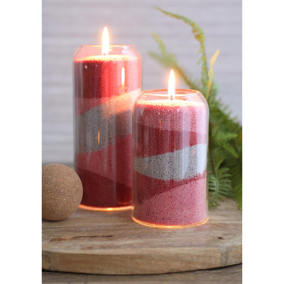 Ideas 4 seasons candle sand pearlsand candle 400gr red