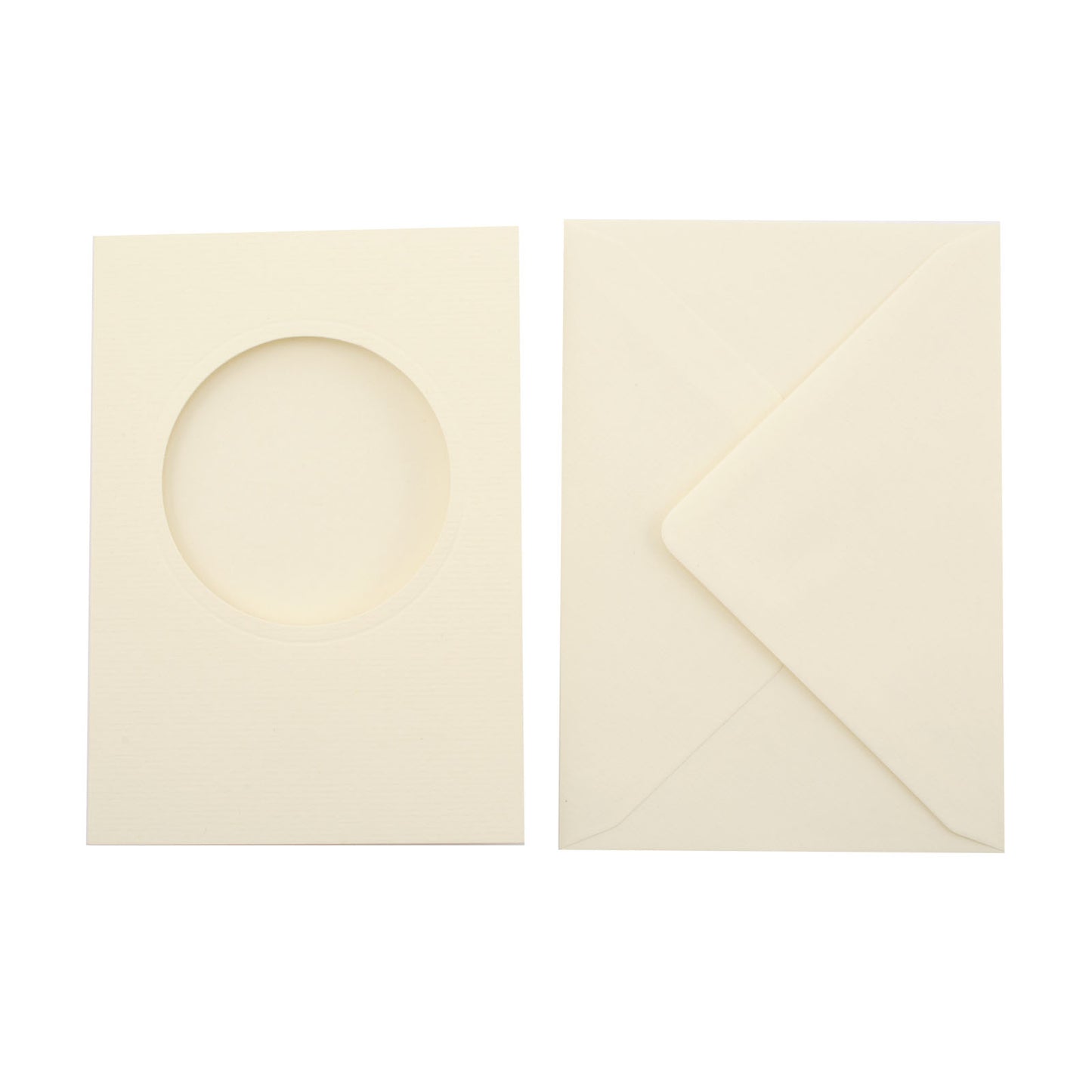 Vaessen creative • passepartout rotondo 5 pezzi naturale