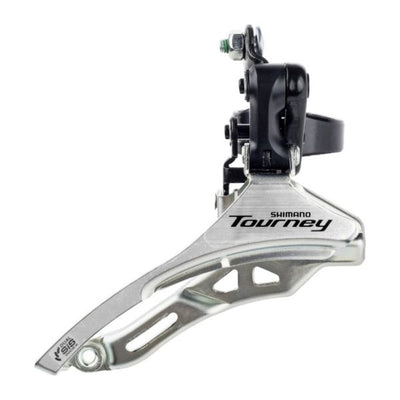 Shimano voorderailleur tourney fd-ty300 3x6 7 speed - down swing - down pull - hoge klem 28,6 mm - 42t - (66-69°)