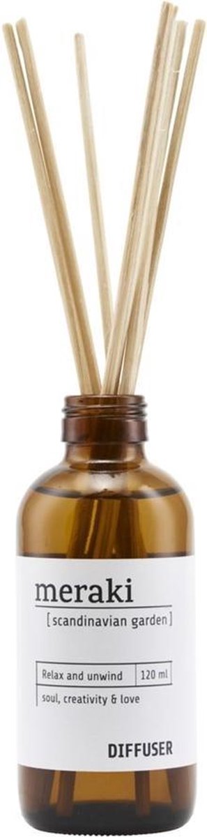 Meraki diffuser scandinavian garden met 7 geurstokjes