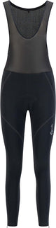 Rogelli liona lange fietsbroek dames - zeem en bretels - zwart - s