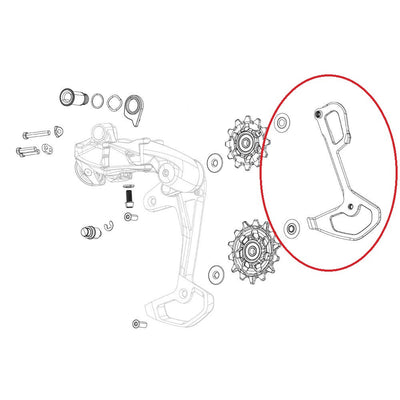 Piastra sram a tassa rossa XPLR Axs E1 interno