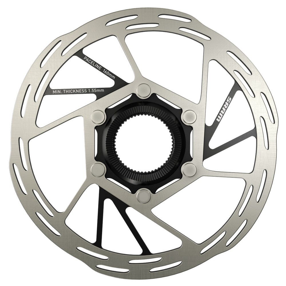Sram remschijf rotor paceline 160mm a2 centerlock rounded incl interne lockring