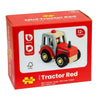 Trattore rosso in legno Bigjigs