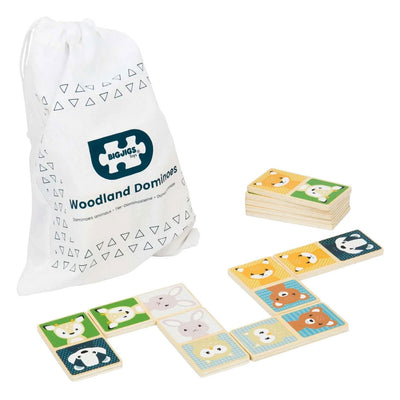 Bigjigs domino in legno animali selvatici
