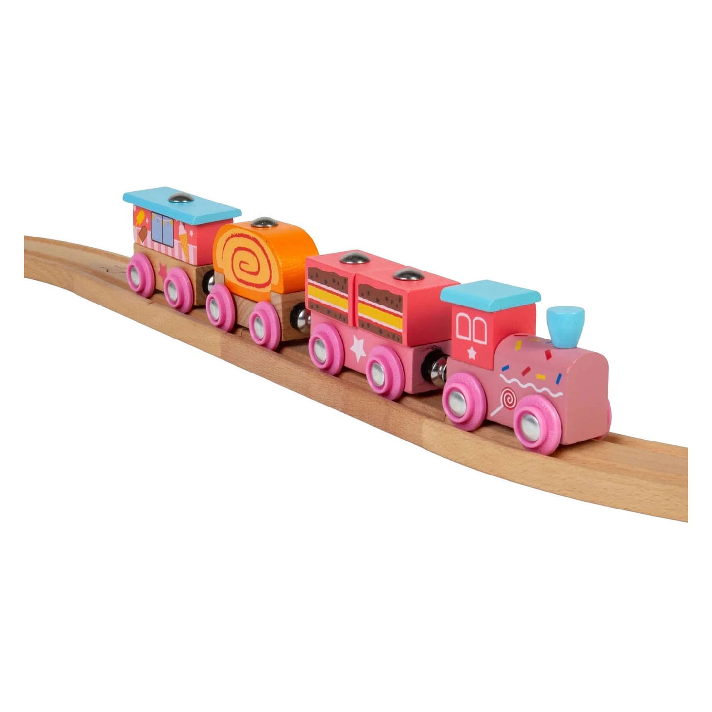 Tren de dulces de madera Bigjigs - 10 uds.