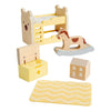 Mobili per casa delle bambole in legno Bigjigs per la camera dei bambini - 5 pezzi.