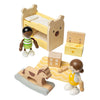Mobili per casa delle bambole in legno Bigjigs per la camera dei bambini - 5 pezzi.