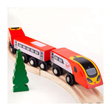 Bigjigs houten trein virgin pendolino - 5dlg. - afbeelding 3
