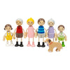 Famiglia di case delle bambole in legno Bigjigs - 7 pezzi.