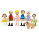 Famiglia di case delle bambole in legno Bigjigs - 7 pezzi.
