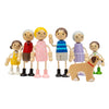 Familia de casas de muñecas de madera Bigjigs - 7 piezas.
