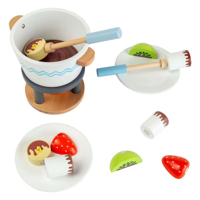 Bigjigs houten chocoladefondue speelset - 16dlg.