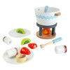 Set da gioco per fonduta di cioccolato in legno Bigjigs - 16 pezzi.