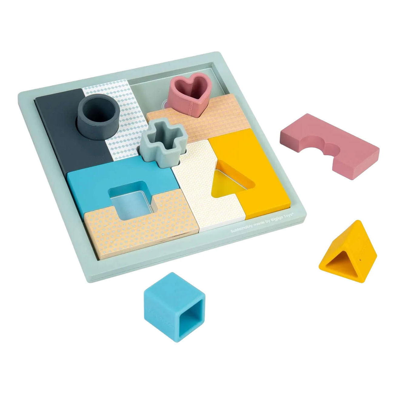 Puzzle mosaico in legno Bigjigs - 14 pezzi.