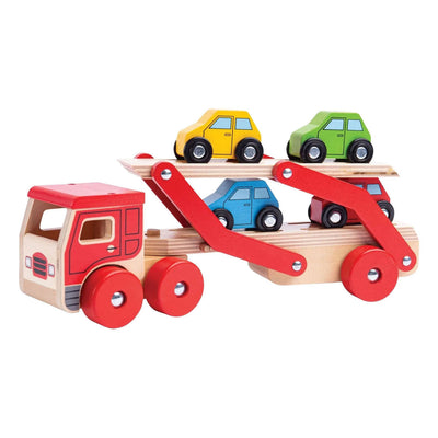 Camion per auto in legno Bigjigs