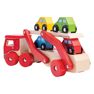 Camion per auto in legno Bigjigs
