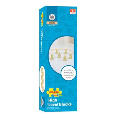 Binari in legno Bigjigs - pilastri del ponte - 4 pz.