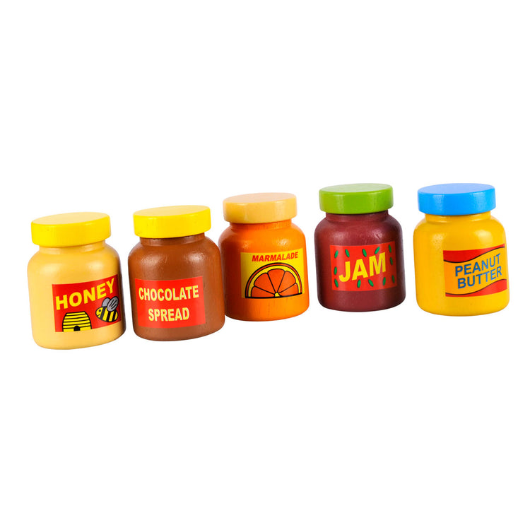 Bigjigs potje broodbeleg hout, per stuk