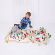 BigJigs Wooden Train Set Alps, 112dlg. - afbeelding 4